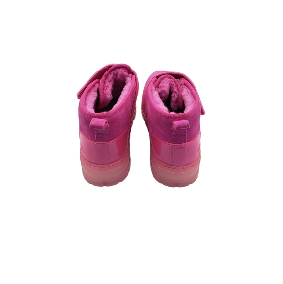UGG Fuscia Pink Suede Round Toe Booties Slippers Size 9 - Picture 14 of 16